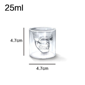 Sinister Skull Double-walled Shot Glass/Cup Set of (2) - Mermaid Venom