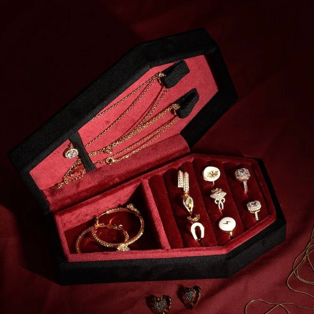 Velvet Coffin Jewelry Box - Mermaid Venom