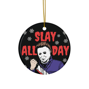 Slay All Day Porcelain Ornament