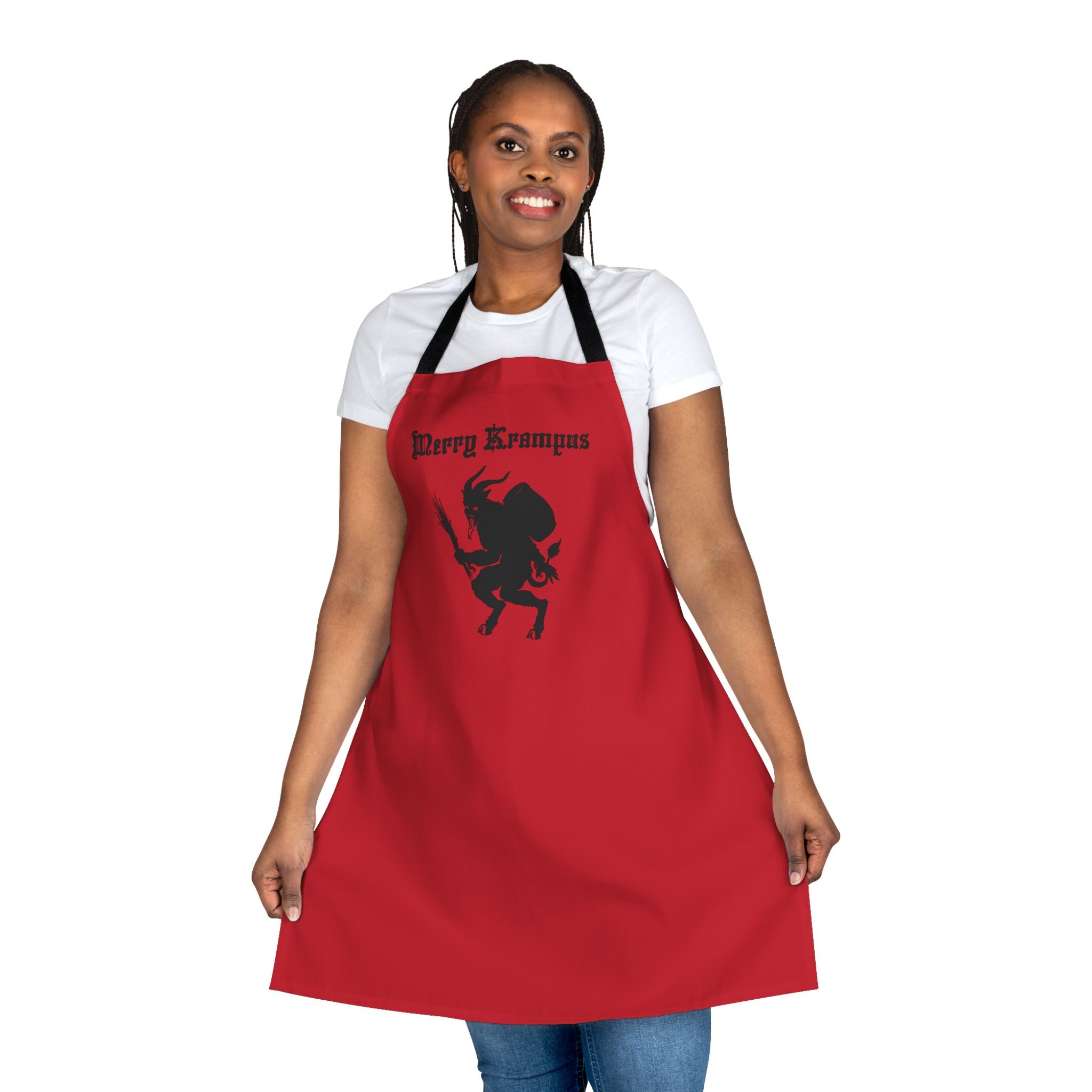 Merry Krampus Kitchen Apron