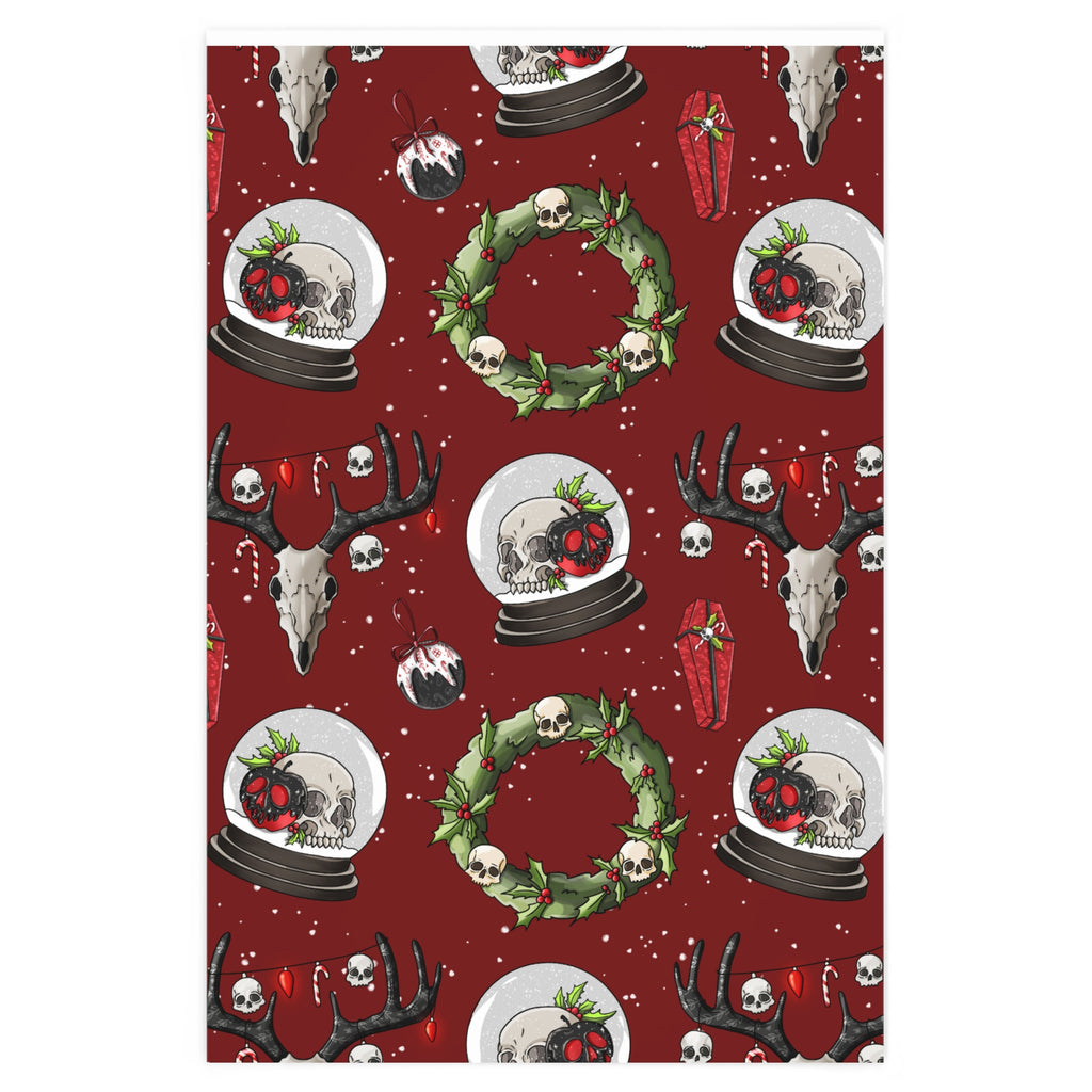 Haunted Holidays Red Wrapping Paper