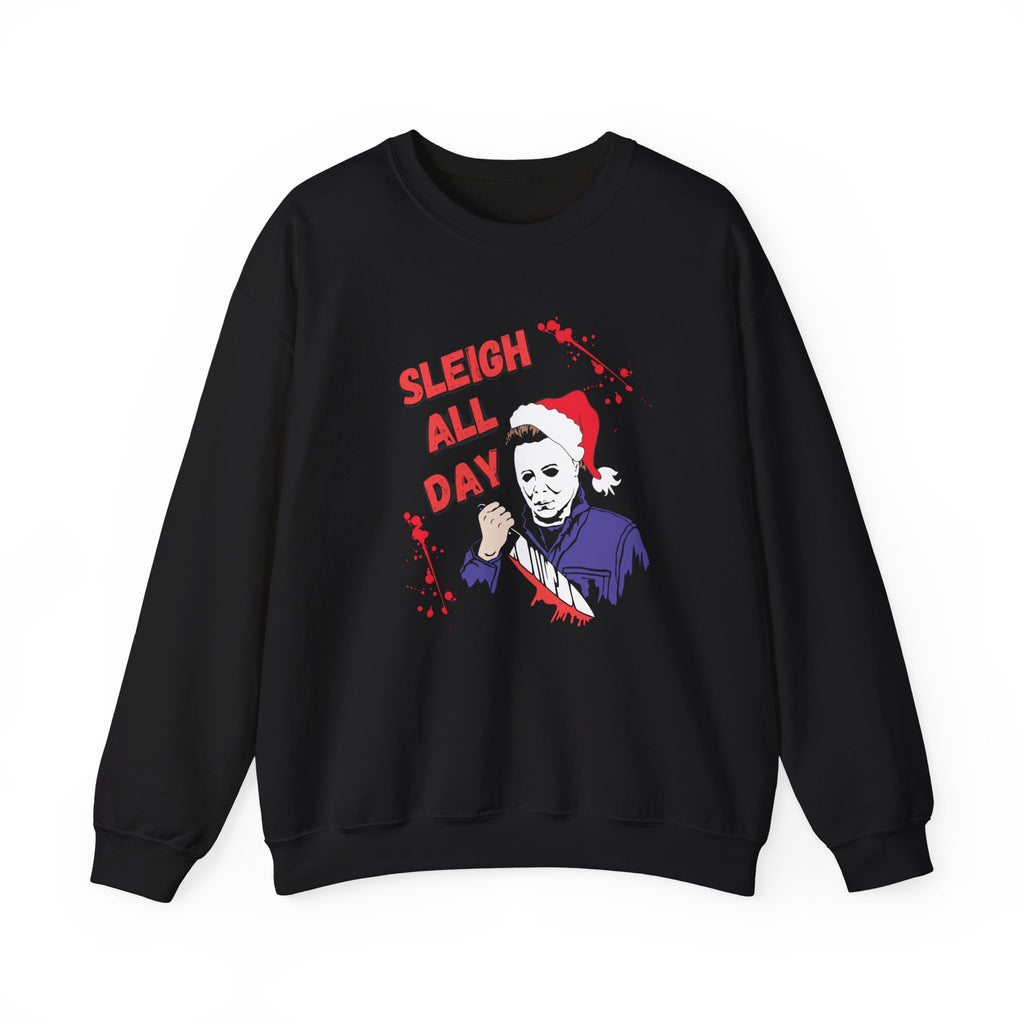 Sleigh All Day Michael Myers Weihnachts-Sweatshirt