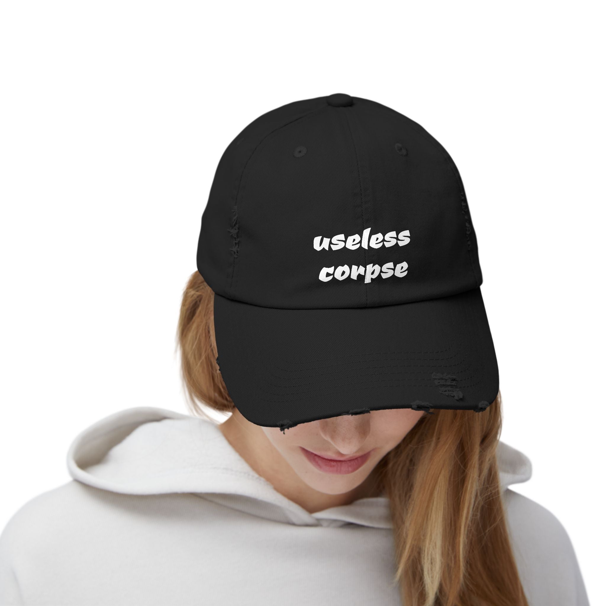 Useless Corpse Unisex Distressed Cap