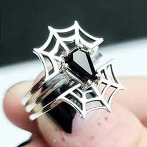 Coffin Web Gothic Ring