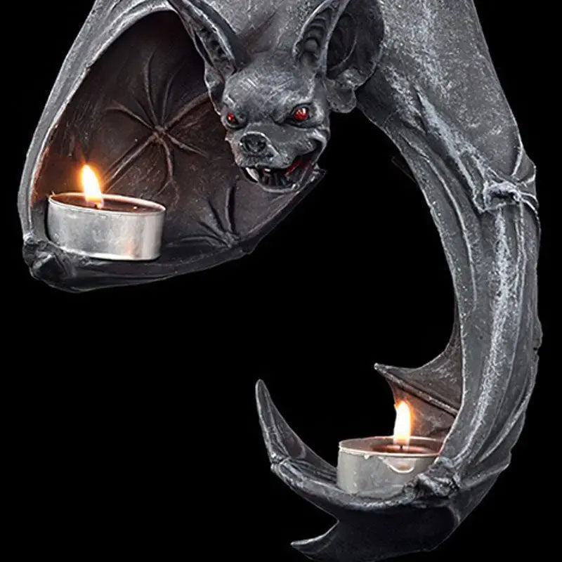 Gothic Bat Candle Holder