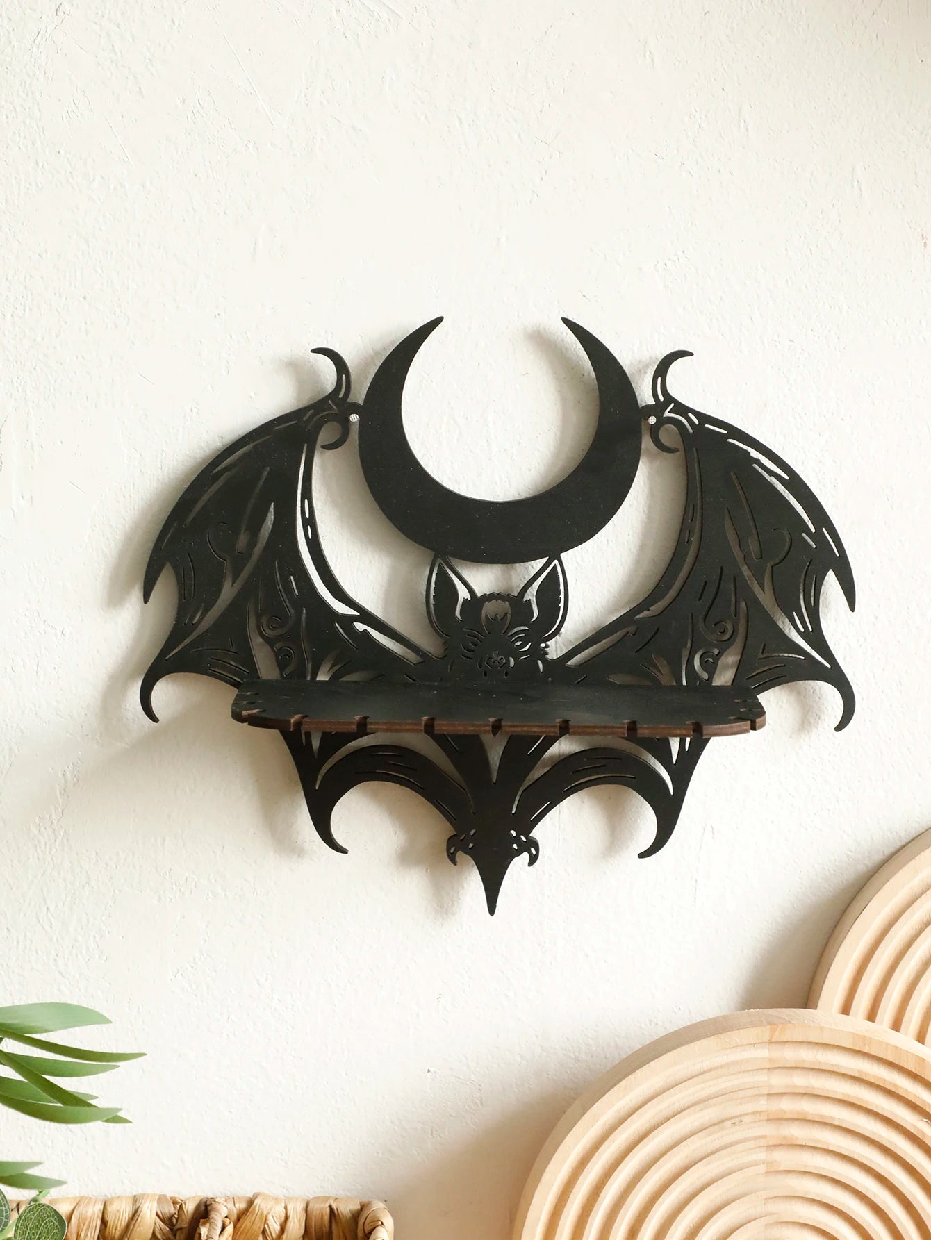 Moonlit Bat Gothic Shelf