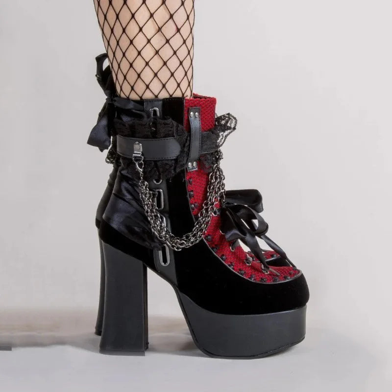 Dark Dreams Chained Platform Boots