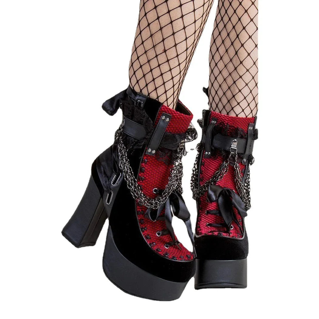 Dark Dreams Chained Platform Boots