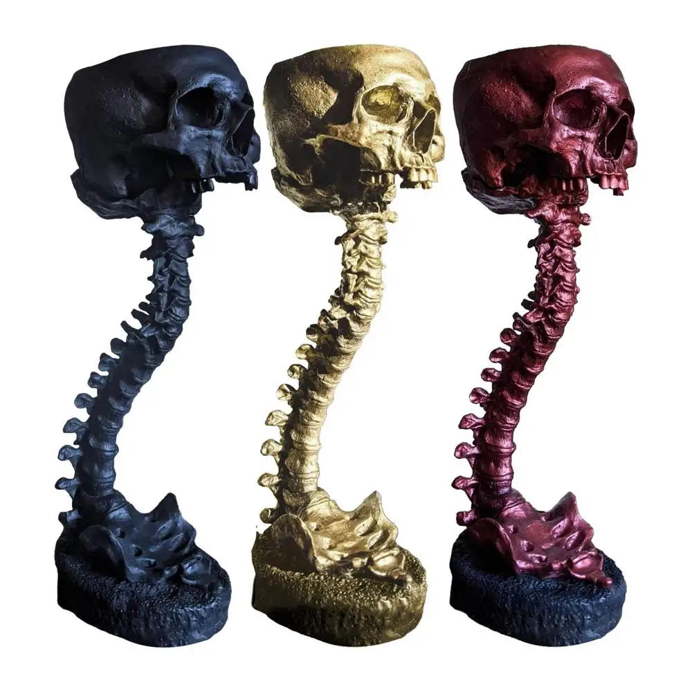 Spine Chiller Skull Planter