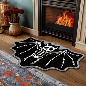 Haunted Skeletal Batty Non-slip Door Mat