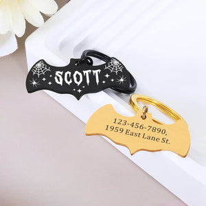 Bat Wing Personalized Pet Tag