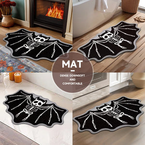 Haunted Skeletal Batty Non-slip Door Mat