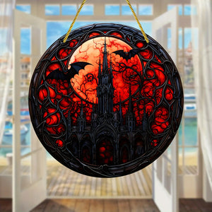 Gothic Castle Moonlit Suncatcher