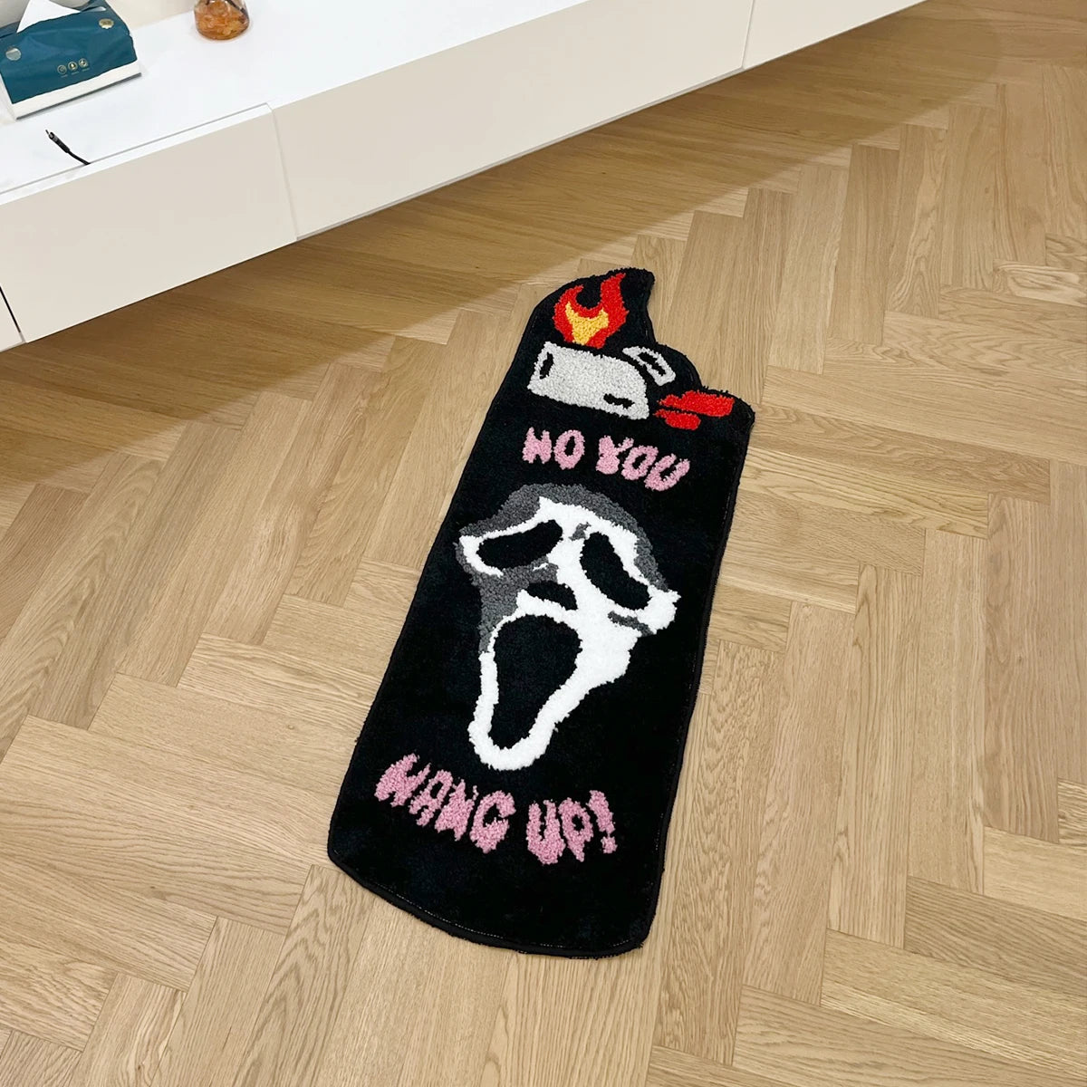 No You Hang Up Eerie Ghost Bedroom Mat