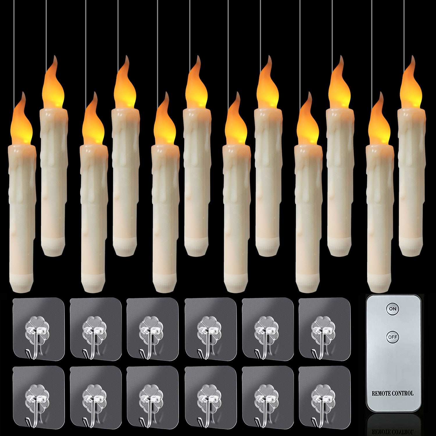 LED Floating Flameless Candles with remote