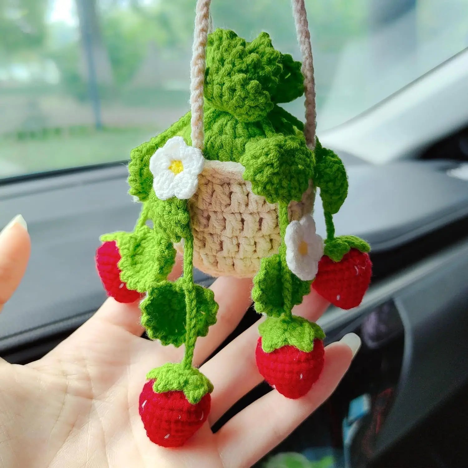 Strawberry Hanging Plant for Car Decor