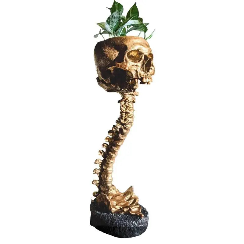 Spine Chiller Skull Planter