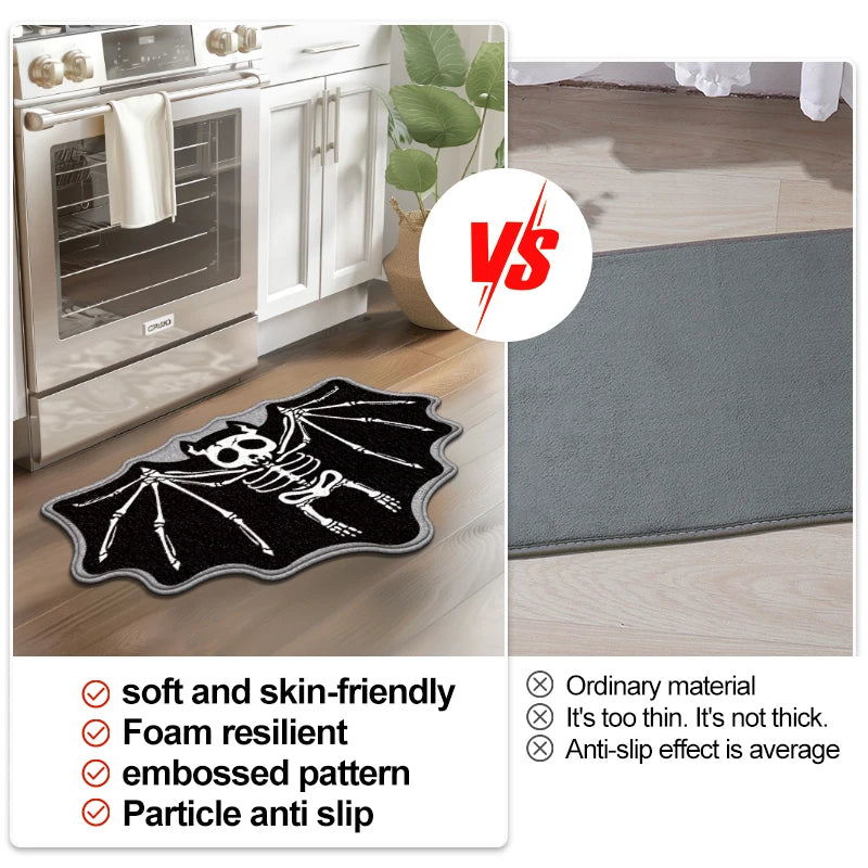 Haunted Skeletal Batty Non-slip Door Mat