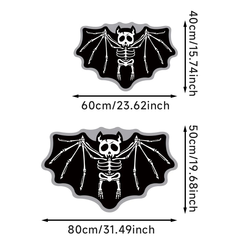 Haunted Skeletal Batty Non-slip Door Mat