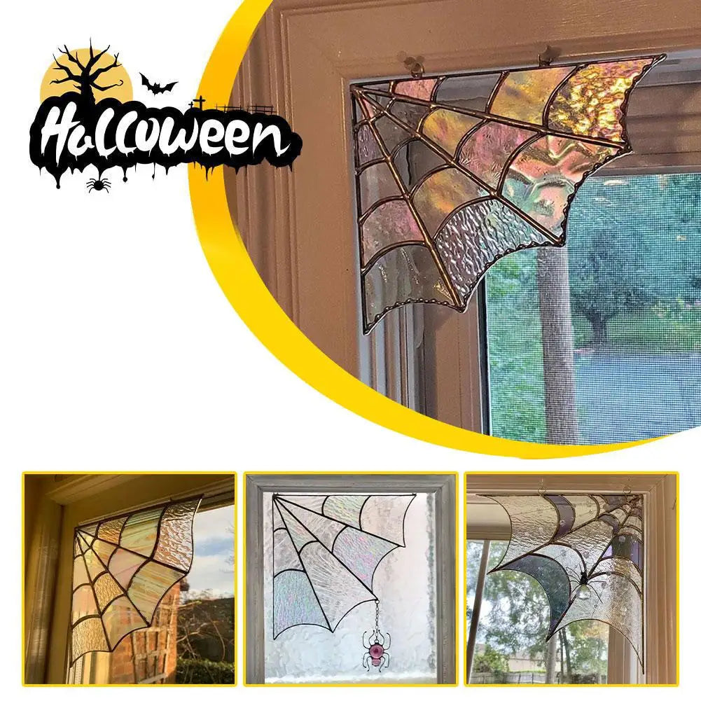 Haunted Spiderweb Door Decor – Halloween Bat for Home Entry