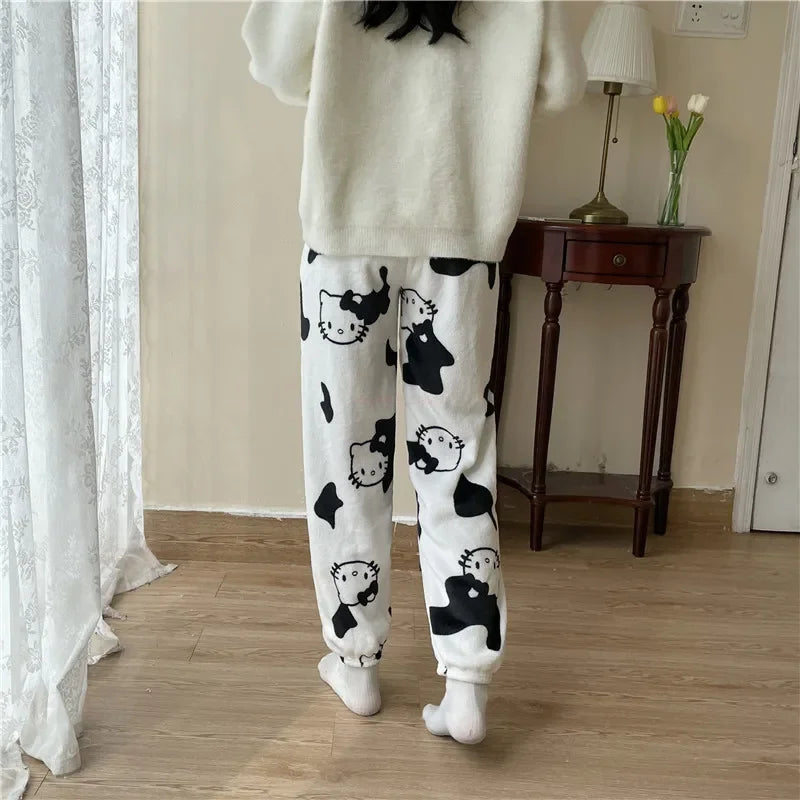 Spooky Kitty Halloween Flannel Pants – Cozy Sanrio Hauntwear