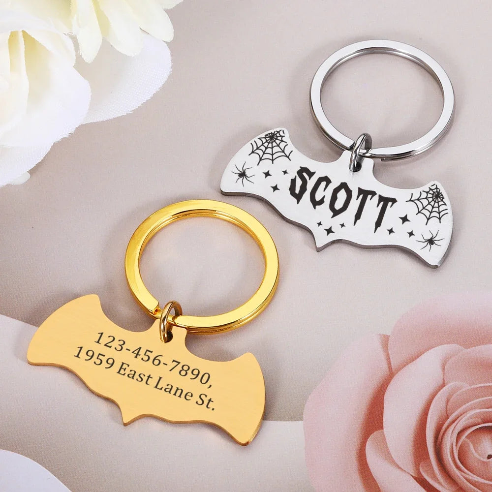 Bat Wing Personalized Pet Tag