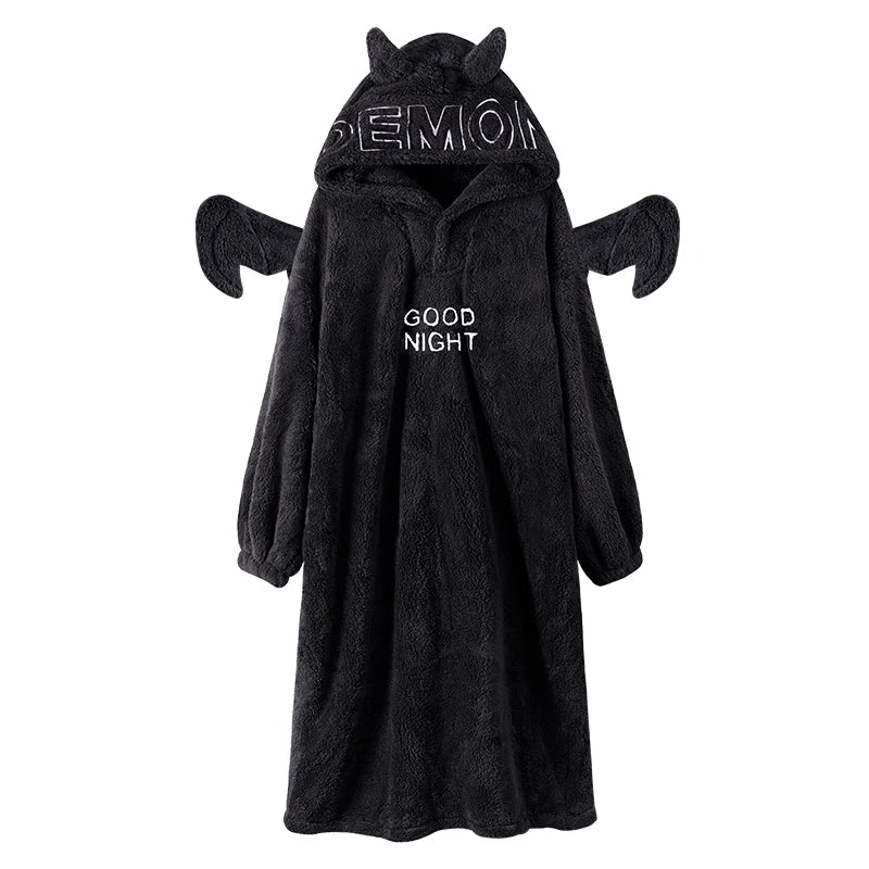 Goodnight Demon Oversized Fleece Hoodie