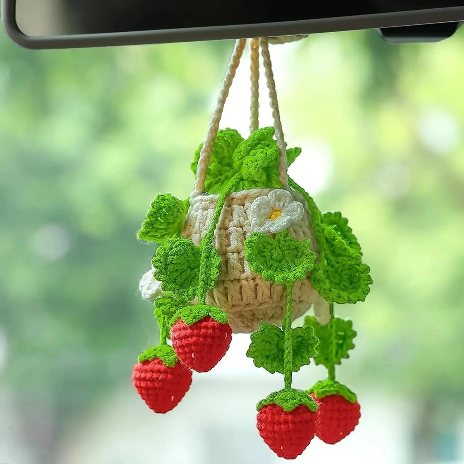 Strawberry Hanging Plant for Car Decor