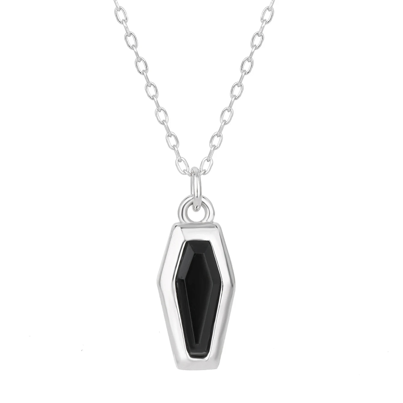 925 Sterling Silver Vampire Coffin Necklace