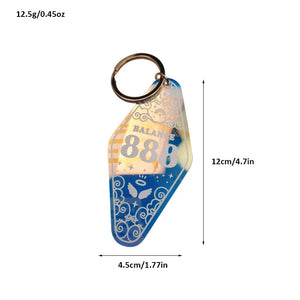 Lucky Number Iridescent Keychain