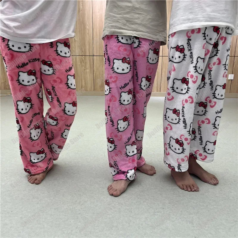 Spooky Kitty Halloween Flannel Pants – Cozy Sanrio Hauntwear