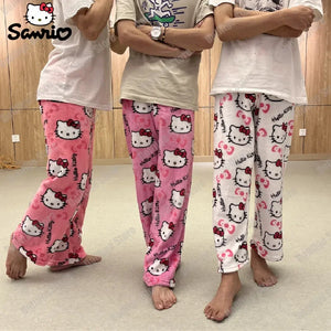 Spooky Kitty Halloween Flannel Pants – Cozy Sanrio Hauntwear