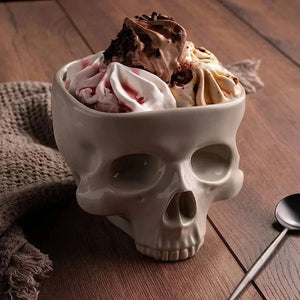 Porcelain Gothic Dining Skull Bowl