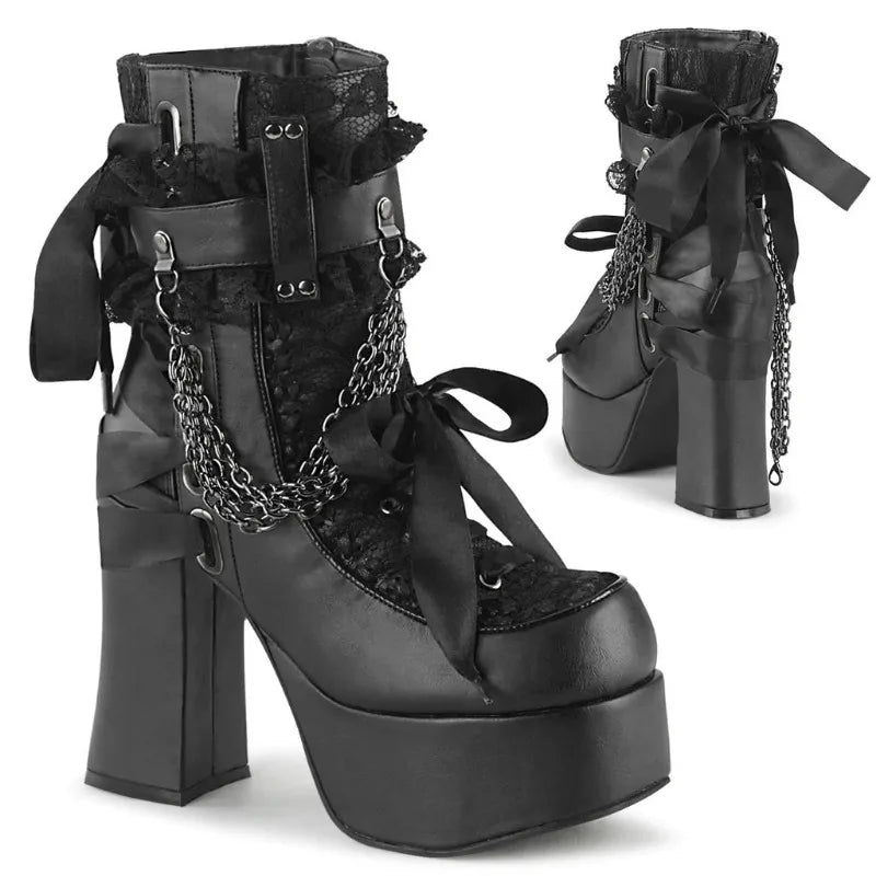 Dark Dreams Chained Platform Boots