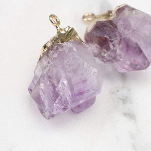 mermaid-vemon,Amethyst Crystal Protection Stone Necklace.