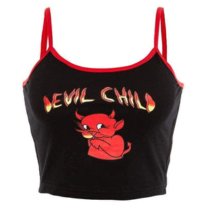 Devil Child Cropped Tank - Mermaid Venom