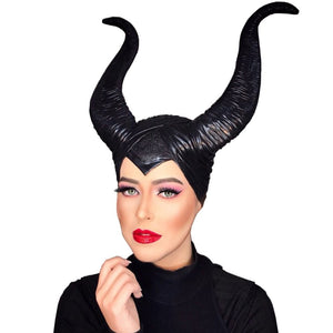 Evil Queen Latex Maleficent Cosplay Costume Horns - Mermaid Venom