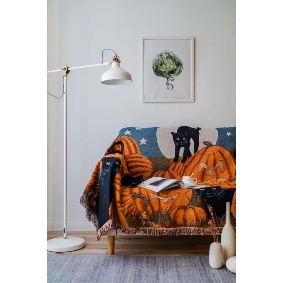 Halloween Tassel Throw Blanket