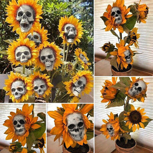 Haunted Halloween Sunflower Skulls - Mermaid Venom