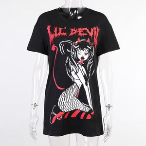 Lil' Creepy Devil Graphic Tee - Mermaid Venom