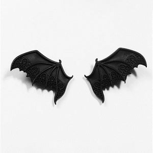 Metal Bat Wings Hair Barrettes (2pc) - Mermaid Venom
