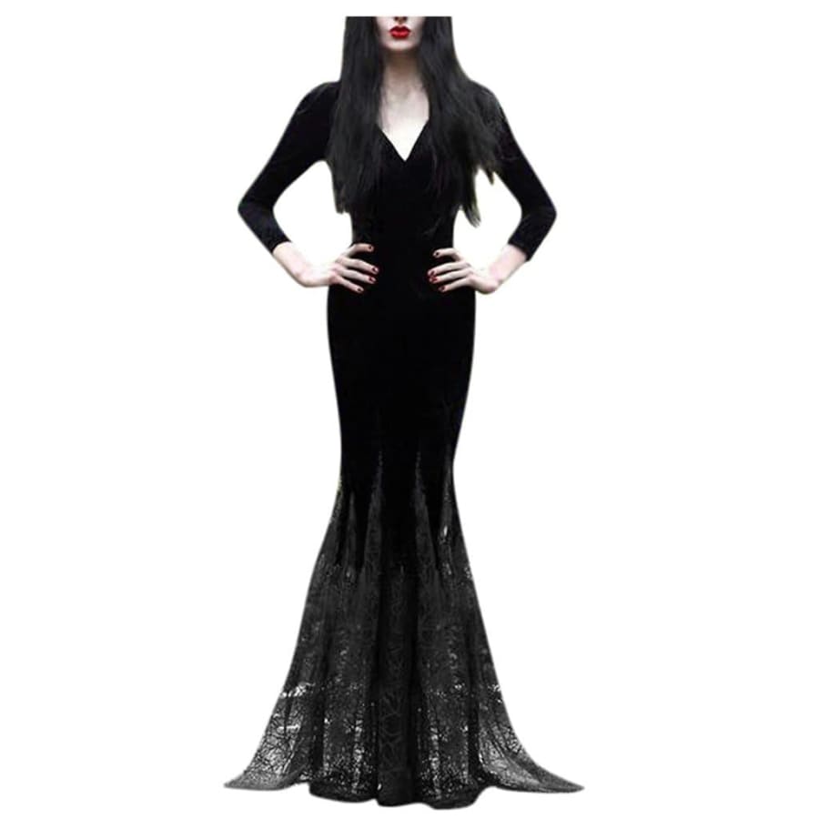 Morticia Addams Lace Dress - Mermaid Venom