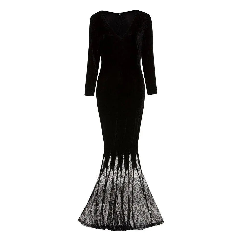 Morticia Addams Lace Dress - Mermaid Venom Morticia Addams Lace Dress - Mermaid Venom