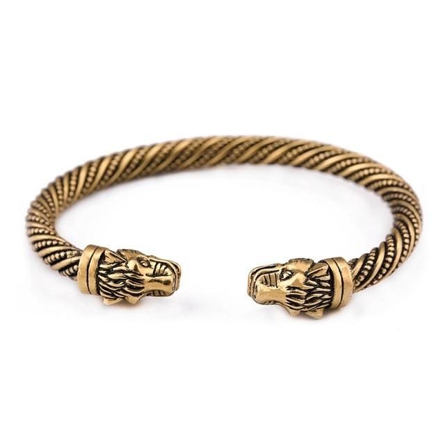 Silver & Gold Leopard Head Cuff Bracelet - Mermaid Venom