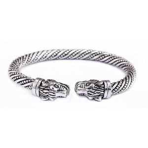 Silver & Gold Leopard Head Cuff Bracelet - Mermaid Venom