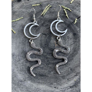 Snake Moon Earrings - Mermaid Venom