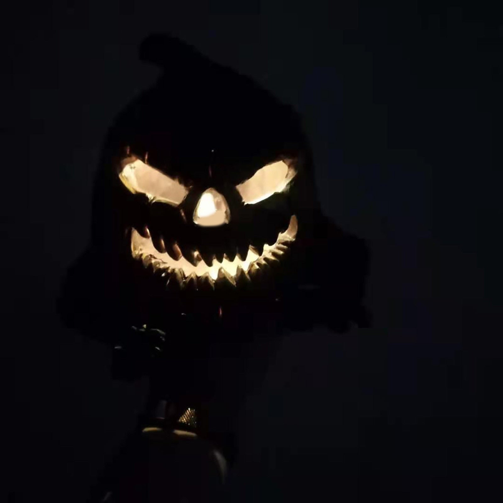 Solar Glow In the Dark Haunted Pumpkin Head Halloween Decor - Mermaid Venom