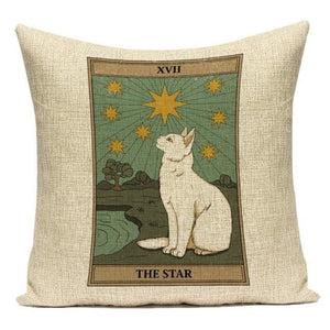 mermaid-vemon,Tarot Cat Card Cushion Cover.