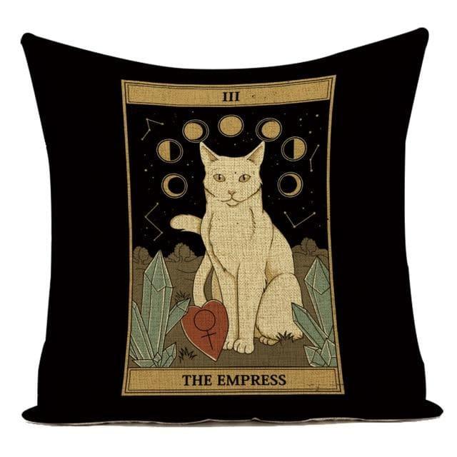 Tarot Cat Card Cushion Cover